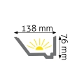 Listwa gzymsowa oświetleniowa LED LOC-03 244cm
